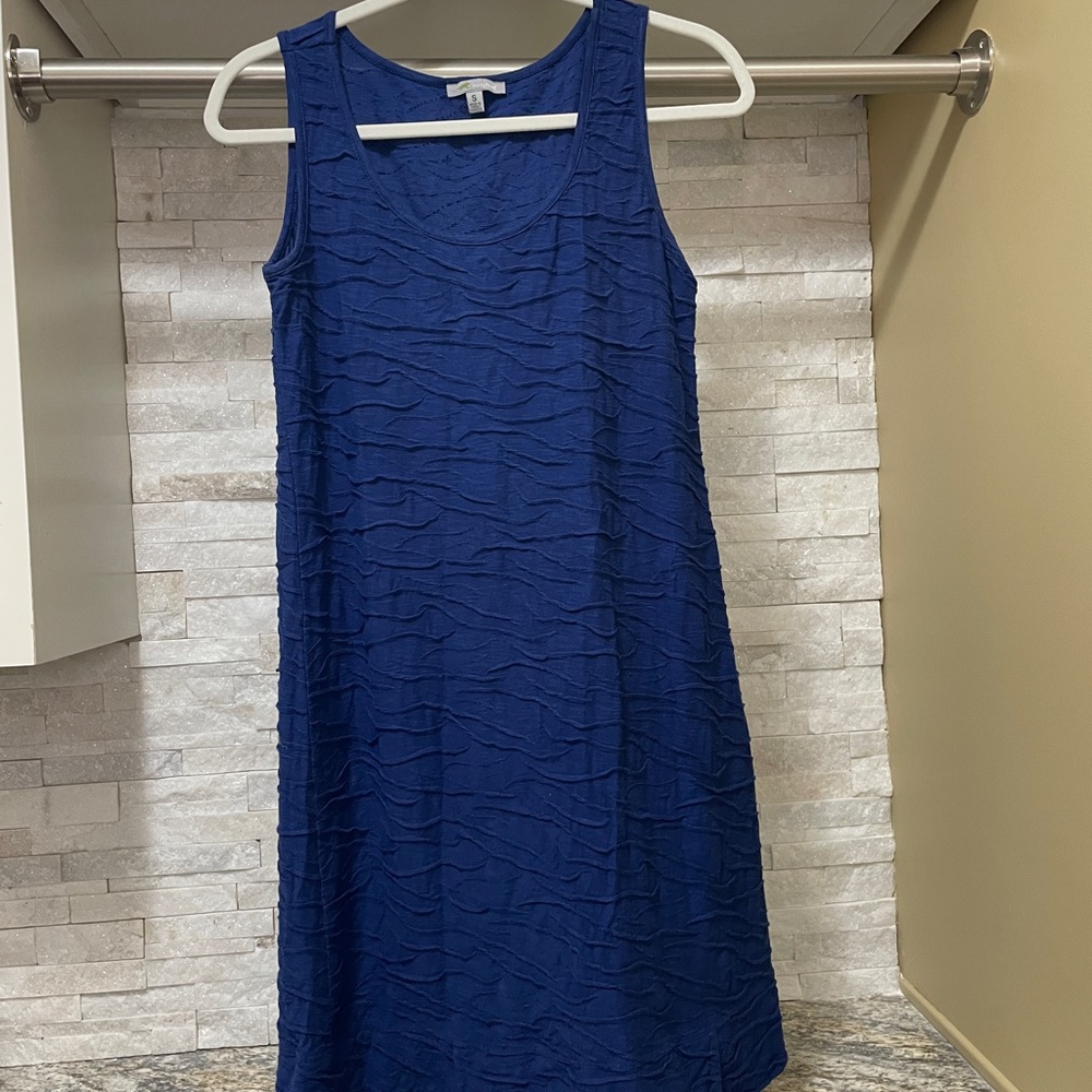 Horny Toad Samba Wave Tank Dress Small Blue